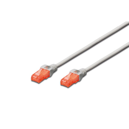 DIGITUS Câble LAN Cat 6 - 20m - RJ45 Câble réseau - UTP non blindé - Compatible Cat-6A & Cat-5e - Gris