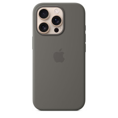 Apple Coque en Silicone avec MagSafe pour iPhone 16 Pro - Gris minéral ​​​​​​​
