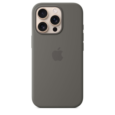 Apple Coque en Silicone avec MagSafe pour iPhone 16 Pro - Gris minéral ​​​​​​​