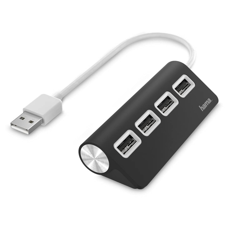 Hama Hub USB Garantie 10ans '00200119' (4 Ports USB 2.0, 480Mbit/s, Plug&Play, Idéal PC, Ordinateur Portable, Tablette, MacBook) Hama Hub USB Garantie 10ans '00200119' (4 Ports USB 2.0, 480Mbit/s, Plug&Play, Idéal PC, Ordinateur Portable, Tablette, MacBook)