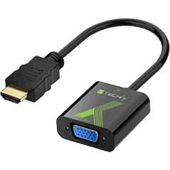Techly IDATA-HDMI-VGA2 Adaptateur de câble vidéo VGA (D-Sub) Noir
