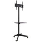 Techly 100730 Floor Stand with TV Shelf, Black Techly 100730 Floor Stand with TV Shelf, Black