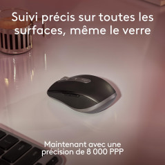 Logitech MX Anywhere 3S for Mac, Souris Bluetooth compacte sans Fil, 8 000 PPP sur Toute Surface, clics discrets, USB-C, Souris 