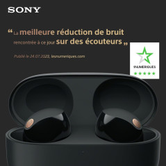 Sony WF-1000XM5 écouteurs sans Fil à réduction de Bruit, Bluetooth, Intra-Auriculaires avec Micro, 36 Heures d'autonomie, Charge