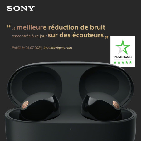 Sony WF-1000XM5 écouteurs sans Fil à réduction de Bruit, Bluetooth, Intra-Auriculaires avec Micro, 36 Heures d'autonomie, Charge