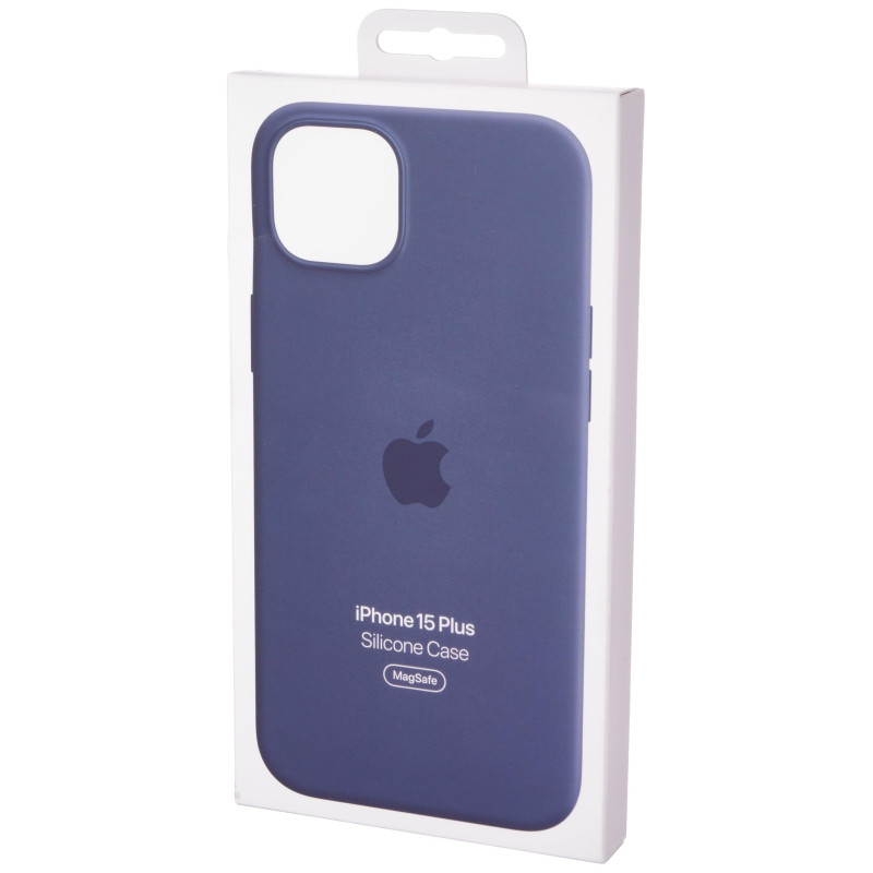 Apple Coque en Silicone avec MagSafe pour iPhone 15 Plus - Bleu Orage ​​​​​​​