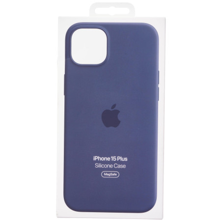 Apple Coque en Silicone avec MagSafe pour iPhone 15 Plus - Bleu Orage ​​​​​​​