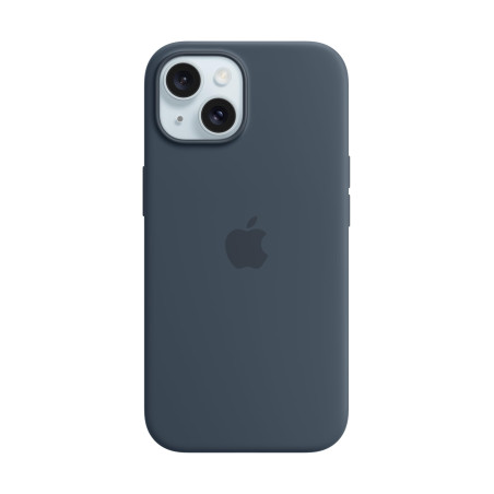 Apple Coque en Silicone avec MagSafe pour iPhone 15 - Bleu Orage ​​​​​​​