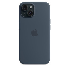 Apple Coque en Silicone avec MagSafe pour iPhone 15 - Bleu Orage ​​​​​​​