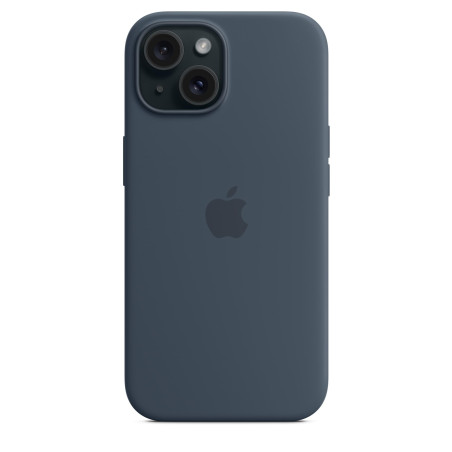 Apple Coque en Silicone avec MagSafe pour iPhone 15 - Bleu Orage ​​​​​​​