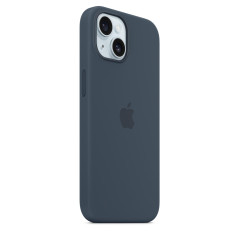 Apple Coque en Silicone avec MagSafe pour iPhone 15 - Bleu Orage ​​​​​​​