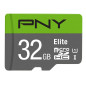 PNY Elite Carte Mémoire microSDHC 32 Go + Adaptateur SD, Vitesse de Lecture 100 Mo/s, Classe 10 UHS-I, U1 pour vidéo Full HD PNY Elite Carte Mémoire microSDHC 32 Go + Adaptateur SD, Vitesse de Lecture 100 Mo/s, Classe 10 UHS-I, U1 pour vidéo Full HD