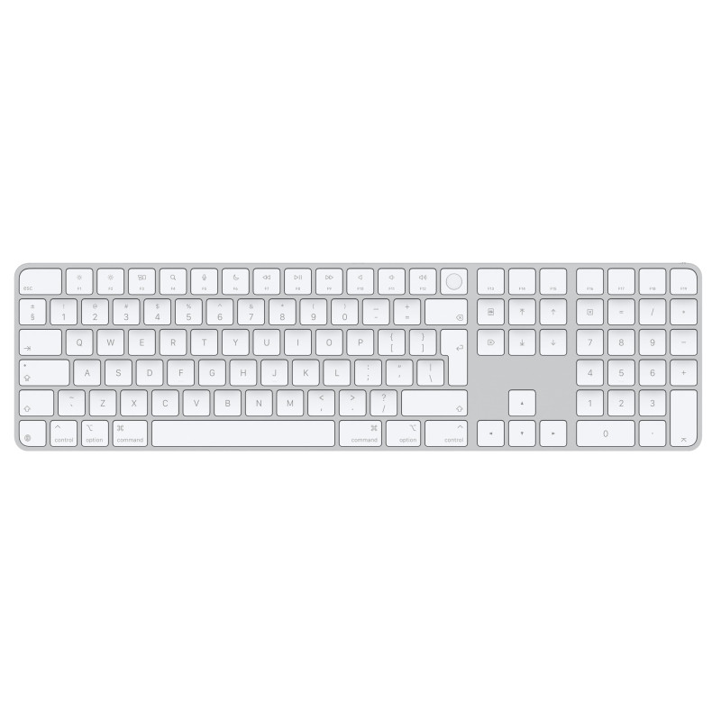 Apple Magic Keyboard avec Touch ID et pavé numérique pour Les Mac avec Puce Apple - Anglais International - Touches Blanches Apple Magic Keyboard avec Touch ID et pavé numérique pour Les Mac avec Puce Apple - Anglais International - Touches Blanches 