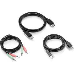 Trendnet TK-CP06 câble kvm Noir 1,83 m - Câbles kvm (USB, USB, DisplayPort, Noir, 1,83 m, 224 g)
