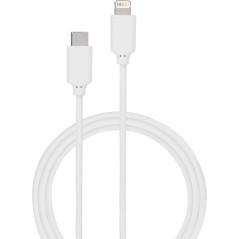 Câble USB C/Lightning 3A 2m PD 60W Blanc Bigben