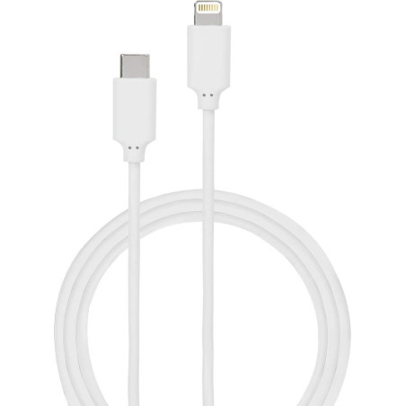 Câble USB C/Lightning 3A 2m PD 60W Blanc Bigben