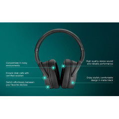 Casque Professionnel Adapt 360 - Réduction Active du Bruit, Connectivité Multi-Appareils, Optimisé pour Microsoft Teams, Design 