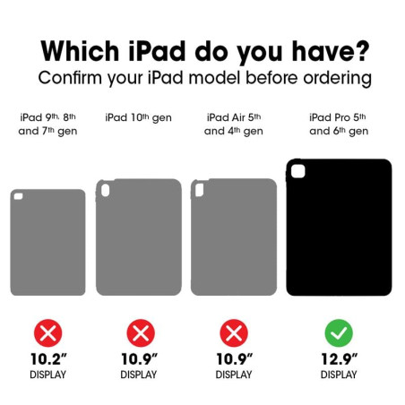 Otterbox Coque Defender pour iPad Pro 12,9" (3e gen/4e gen/5e gen/6e gen), Protection Antichoc et avec Protection d'écran intégr