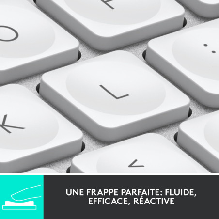 Logitech MX Keys Mini Minimaliste Clavier Sans Fil Illuminé, Compact, Bluetooth, Rétroéclairé, USB-C, Compatible Apple macOS, iO
