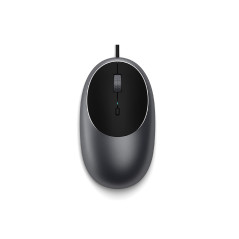 Satechi Souris Filaire C1 en Aluminium, Souris USB C Optique, Câble 1,5 m, DPI Ajustable, Élégante et Ergonomique pour MacBook A
