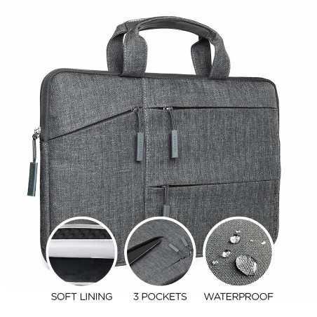 Satechi Sacoche pour Ordinateur 13 Pouces, Imperméable et Rembourrée avec Multiples Compartiments et Poches pour avec MacBook Ai