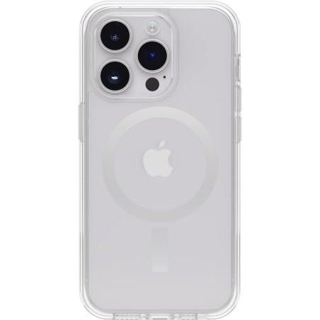 Otterbox Symmetry+ Transparente Coque pour iPhone 14 Pro pour MagSafe, Antichoc, Anti-Chute, Fine, supporte 3 x Plus de Chutes Q