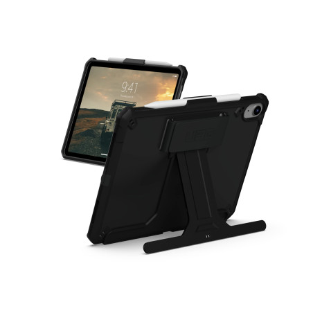 Urban Armor Gear Scout Handstrap & Kickstand Adapté pour modèles Apple: iPad 10.9 (10e génération) Noir