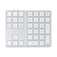 Satechi Pavé Numérique sans Fil Slim en Aluminium à 34 Touches, Mini Clavier Bluetooth Rechargeable USB-C pour MacBook, PC Porta