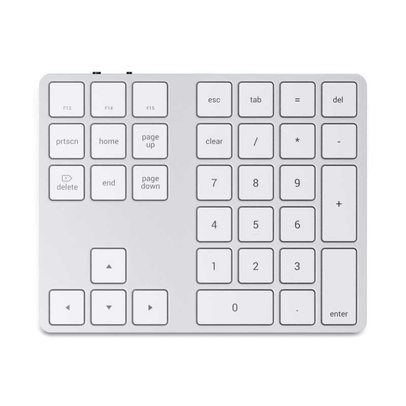 Satechi Pavé Numérique sans Fil Slim en Aluminium à 34 Touches, Mini Clavier Bluetooth Rechargeable USB-C pour MacBook, PC Porta Satechi Pavé Numérique sans Fil Slim en Aluminium à 34 Touches, Mini Clavier Bluetooth Rechargeable USB-C pour MacBook, PC Porta