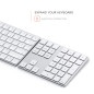 Satechi Pavé Numérique sans Fil Slim en Aluminium à 34 Touches, Mini Clavier Bluetooth Rechargeable USB-C pour MacBook, PC Porta Satechi Pavé Numérique sans Fil Slim en Aluminium à 34 Touches, Mini Clavier Bluetooth Rechargeable USB-C pour MacBook, PC Porta