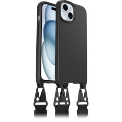 Otterbox React Lanyard Coque avec MagSafe pour iPhone 15, Coque de Protection Ultra Fine avec Collier, Sangle réglable et Amovib