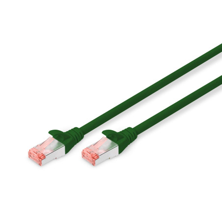 DIGITUS Câble LAN Cat 6 - 10m - RJ45 Câble réseau - S/FTP blindé - Compatible Cat6A et Cat7 - Vert
