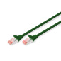 DIGITUS Câble LAN Cat 6 - 10m - RJ45 Câble réseau - S/FTP blindé - Compatible Cat6A et Cat7 - Vert