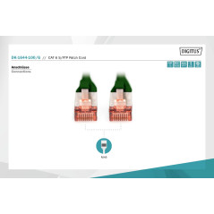 DIGITUS Câble LAN Cat 6 - 10m - RJ45 Câble réseau - S/FTP blindé - Compatible Cat6A et Cat7 - Vert