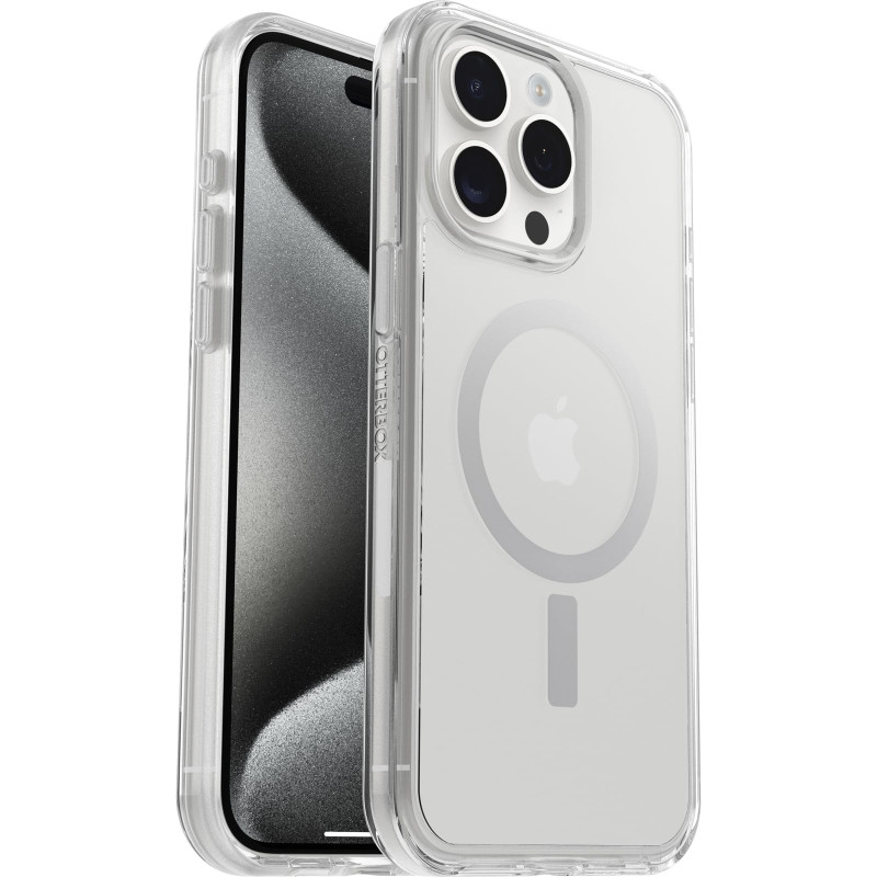 Otterbox Symmetry Clear pour MagSafe Coque pour iPhone 15 Pro Max, Antichoc, Anti-Chute, Fine, supporte 3 x Plus de Chutes Que l