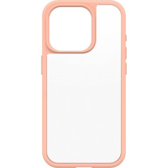 OtterBox React Coque pour Apple iPhone 15 Pro (6,1") transparent/pêche - (77-92764), antimicrobien, standard militaire Drop+, bo
