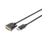 DIGITUS Câble Adaptateur DisplayPort - DP - DVI (24+1) - Full HD 1080p/60 Hz - Displayport 1.1a - 2m - avec Verrouillage - adapt DIGITUS Câble Adaptateur DisplayPort - DP - DVI (24+1) - Full HD 1080p/60 Hz - Displayport 1.1a - 2m - avec Verrouillage - adapt