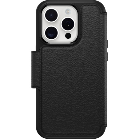 Otterbox Strada Coque pour iPhone 15 Pro pour MagSafe, Antichoc, Anti-Chute, Cuir de qualité, 2 Porte-Cartes, supporte 3 x Plus 