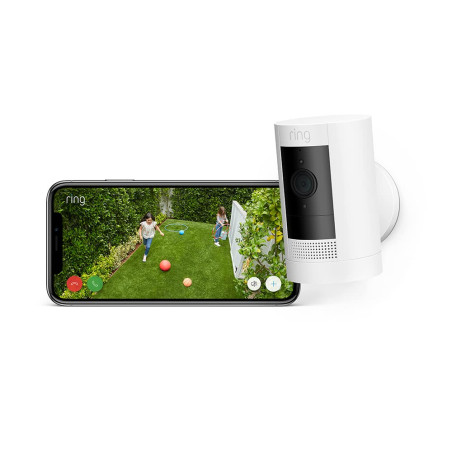 Ring Caméra extérieure sans fil (Stick Up Cam)| Caméra de surveillance wifi HD sur batterie, audio bidirectionnel, détection de