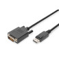 DIGITUS DisplayPort adapter cable, DP - DVI (24+1) M/M, 5.0m, w/interlock, DP 1.1a compatible, CE, noir DIGITUS DisplayPort adapter cable, DP - DVI (24+1) M/M, 5.0m, w/interlock, DP 1.1a compatible, CE, noir