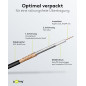 Goobay 51678 Câble d'extension d'antenne WLAN, RP SMA mâle sur RP SMA femelle, noir / doré, 5m