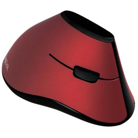 LogiLink ID0159 Souris Ergonomique sans Fil Radio Optique Noir, Rouge 5 Boutons 1200 dpi Ergonomique