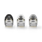 Connecteur RJ45 - RJ45 Pass Through - FTP Solide/toroné CAT7 - Droit - Plaqué Or - 10 pièces - PVC - Blanc/Gris/Noir - Boîte