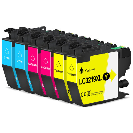 LeciRoba LC-3219XL Cartouches Multipack Pour Brother LC3217xl/LC3219xl - Compatible Avec Imprimantes MFC-J5330DW, J6530DW, J6930