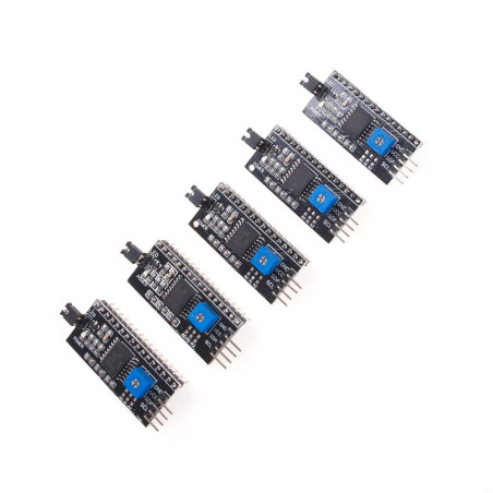 ANGEEK 5 pièces I2C/IIC/TWI Serial Interface Board Module Compatible avec Arduino R3 LCD 1602 2004 Le Display