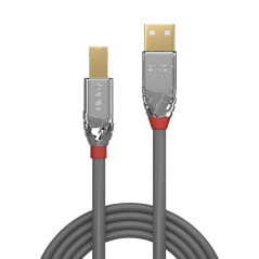 Câble Micro USB LINDY 36645 Noir Gris 7,5 m (1 Unités)