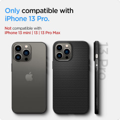 Spigen Liquid Air Coque pour iPhone 13 Pro - Noir Mat