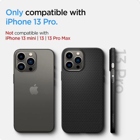 Spigen Liquid Air Coque pour iPhone 13 Pro - Noir Mat
