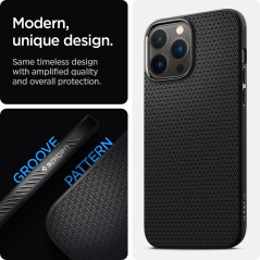 Spigen Liquid Air Coque pour iPhone 13 Pro - Noir Mat