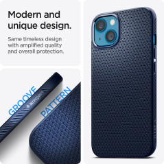 Spigen Liquid Air Coque pour iPhone 13 - Bleu Marin
